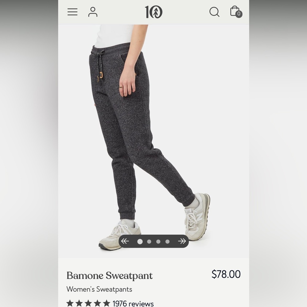 Tentree Bamone sweatpants size medium